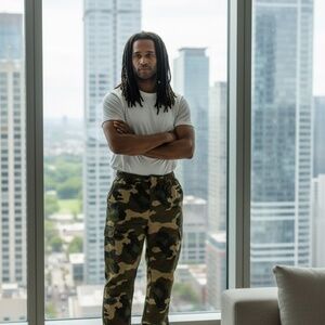 Man’s army fatigue